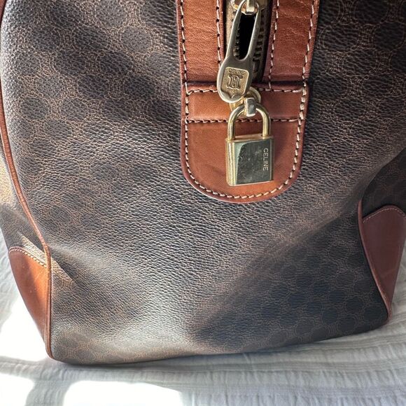 Authentic Vintage Celine Macadam Canvas Boston Travel Bag - Picture 8 of 16
